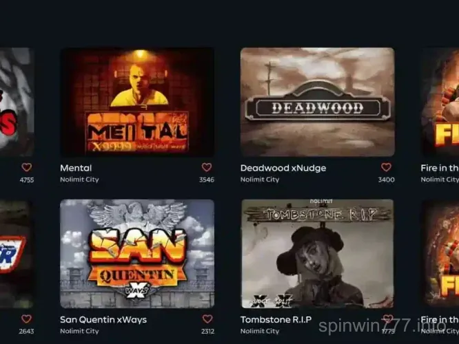 Slot Machines Showcase in Spin Win 777 App